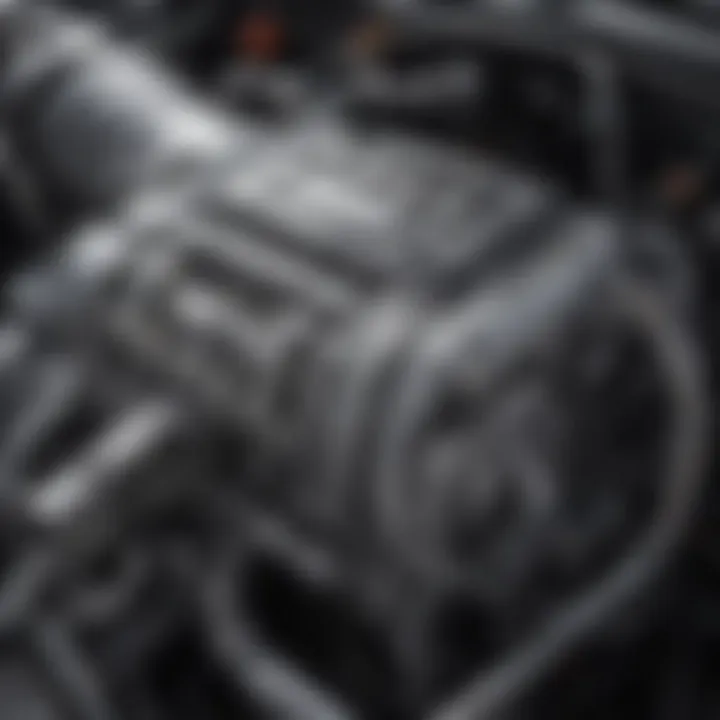 Close-up of the hybrid engine technology in the Infiniti Hybrid