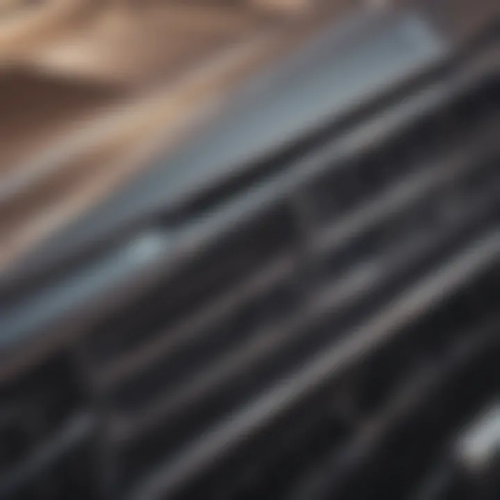 Close-up of the 1977 Chevy Impala front grill showcasing its intricate design.