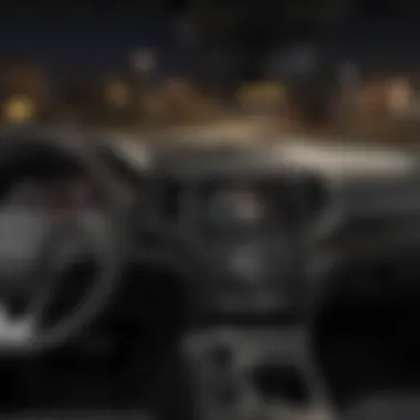 Interior view of the Jeep Grand Cherokee Altitude highlighting the advanced technology dashboard