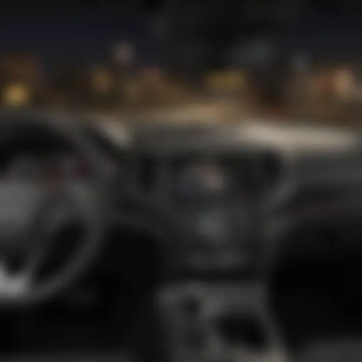 Interior view of the Jeep Grand Cherokee Altitude highlighting the advanced technology dashboard