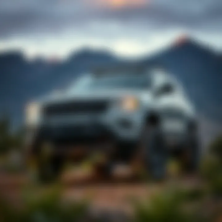 Adventurous Off-Roading with Ladder Enhancements Off-road adventure with Jeep Grand Cherokee and ladder accessories