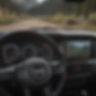 Close-up of the Laramie Power Wagon's advanced technology dashboard