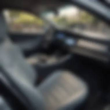 Advanced Interior Features of the Toyota Mirai An interior view of the Toyota Mirai, highlighting the advanced technology and comfortable seating.
