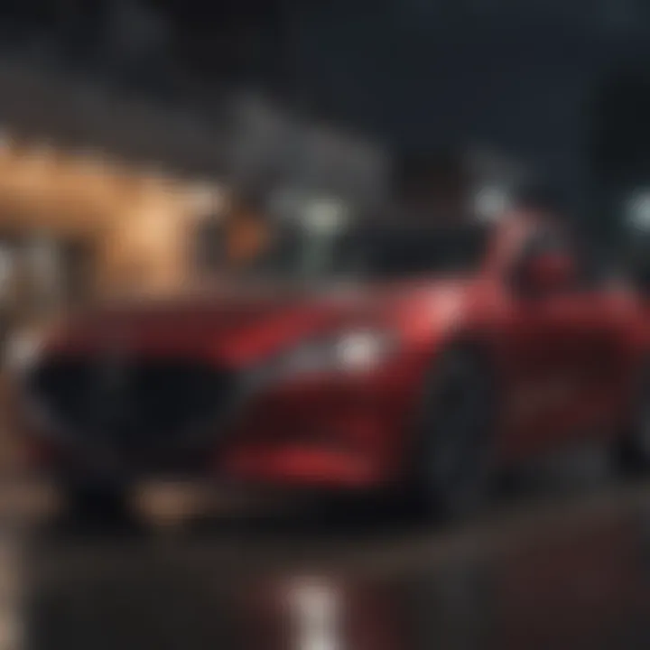 Performance capabilities of the Mazda Grand Touring during a dynamic driving scene