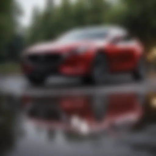 Sleek exterior design of the Mazda Grand Touring showcasing its modern aesthetics