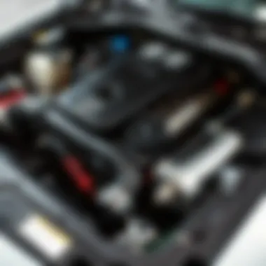 Mazda Miata engine with turbocharger installed
