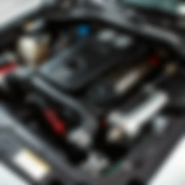 Mazda Miata engine with turbocharger installed