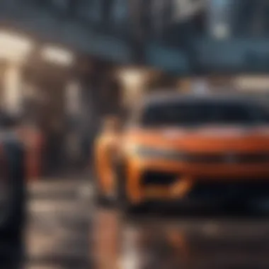 Conceptual graphic depicting the connection between vehicles and modern technology through the root app.