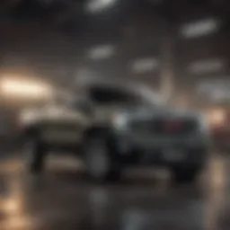 Sleek design of the GMC truck showcasing its modern aesthetics.