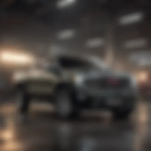 Sleek design of the GMC truck showcasing its modern aesthetics.