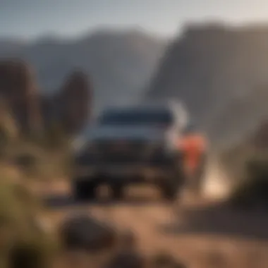 GMC truck on a rugged terrain demonstrating its performance capabilities.
