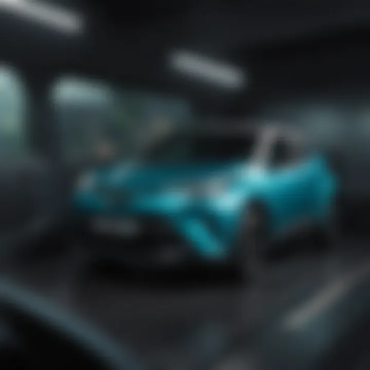 Interior view of the Toyota C-HR Teal, highlighting advanced technology and spacious layout
