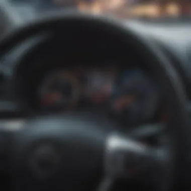 A close-up view of the Nissan GTR's dashboard highlighting advanced technology.