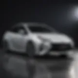 A side view of the latest Toyota Prius model showcasing its sleek design.
