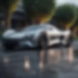 A sleek hybrid vehicle showcasing its aerodynamic design