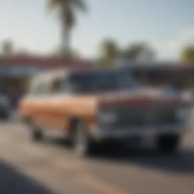 A Celebration of Lowrider Culture Group of lowrider SUVs at a cultural event