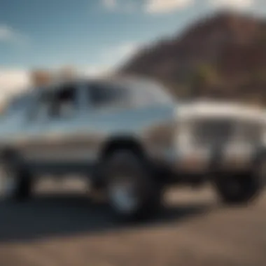 Hydraulic Innovations in Lowrider SUVs Lowrider SUV in motion demonstrating hydraulic features