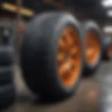 A diverse selection of tires displayed on an Amazon webpage, showcasing various brands and types.