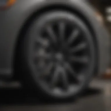 Tire Specifications of the 2015 Nissan Altima S Detailed view of a 2015 Nissan Altima S tire specifications