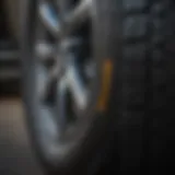 Close-up view of the 2016 Volvo XC90 tires showcasing tread design