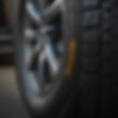 Tire Tread Design of 2016 Volvo XC90 Close-up view of the 2016 Volvo XC90 tires showcasing tread design