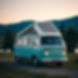 Stylish Tommy campervan parked in a scenic landscape