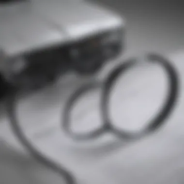 A detailed view of an extended auto warranty document with a magnifying glass.