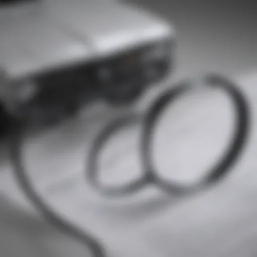 A detailed view of an extended auto warranty document with a magnifying glass.