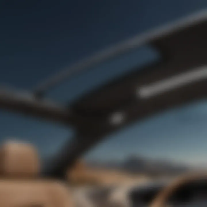 Toyota panoramic sunroof open, enhancing the natural light inside the car