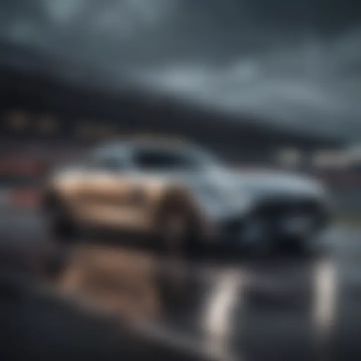 High-performance Mercedes-Benz sports model on a racetrack.