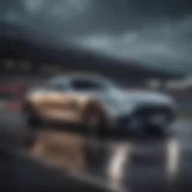 High-Performance Mercedes-Benz High-performance Mercedes-Benz sports model on a racetrack.