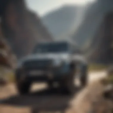 Dynamic Mercedes-Benz SUV Dynamic Mercedes-Benz SUV navigating rugged terrain with style.