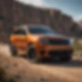Used Jeep Grand Cherokee Trackhawk on a rugged terrain