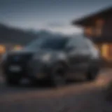Sleek exterior of the Black on Black Ford Explorer showcasing its modern design