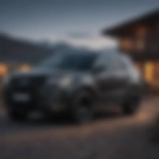 Sleek exterior of the Black on Black Ford Explorer showcasing its modern design