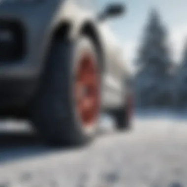 Viking Snow Tires in Action Viking Snow Tires on a snowy road