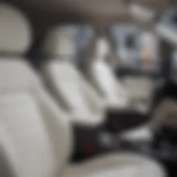 Elegant interior of a Volkswagen Tiguan showcasing white upholstery