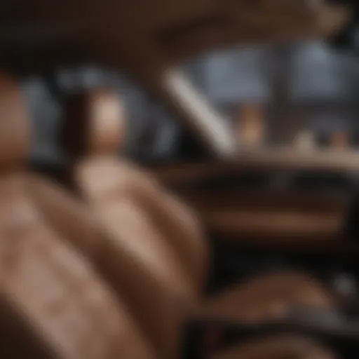Luxurious Volvo brown interior showcasing premium materials