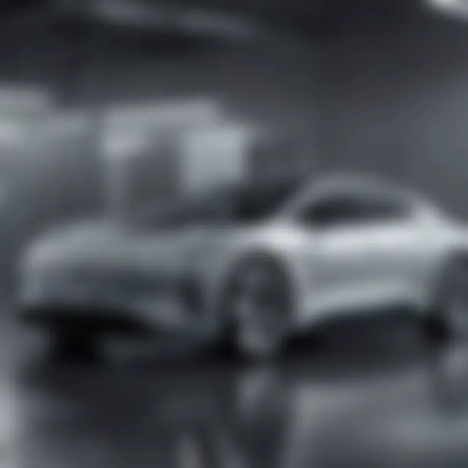 A futuristic Volkswagen electric vehicle showcasing advanced design features.