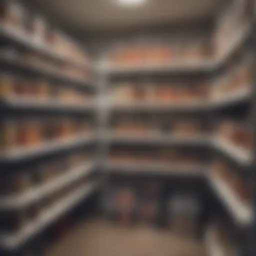 Organized pantry showcasing various storage solutions