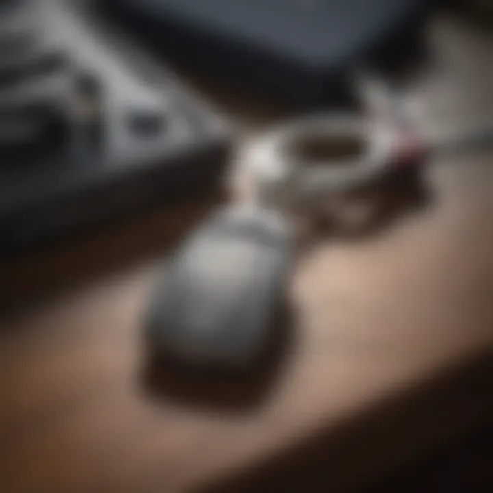 Close-up of a Lincoln key fob on a table