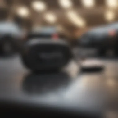 Key Fob Locator App Smartphone app displaying a key fob locator feature