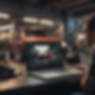 Exploring Online Platforms for Used Cars A person browsing a used car website on a laptop