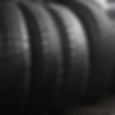Variety of Truck Tire Types Close-up of different tire types for trucks