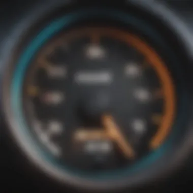 Fuel gauge with premium and regular gasoline labels