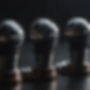 A variety of gear shift knobs made from different materials highlighting their unique textures.