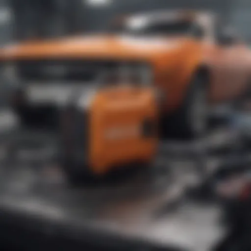 Illustration of a car battery generator in action