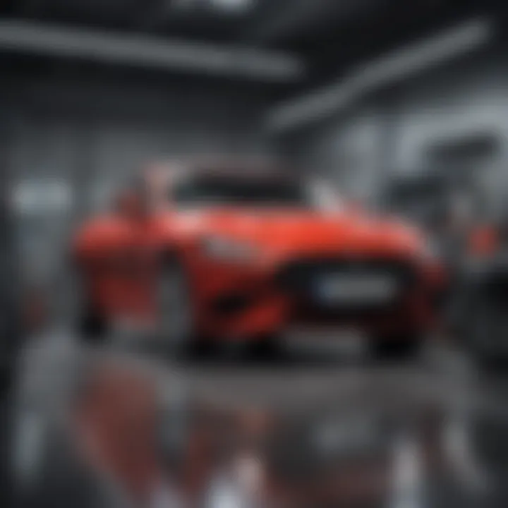 Service department at Golden Circle Auto Group with technicians at work