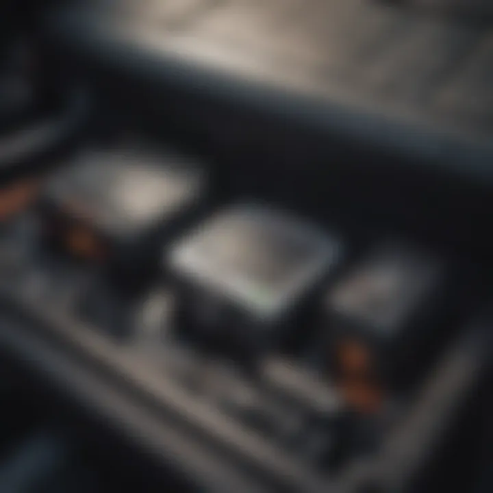 GPS tracker inside the trunk of a car