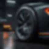 Luxurious high-end tire showcase with premium brands